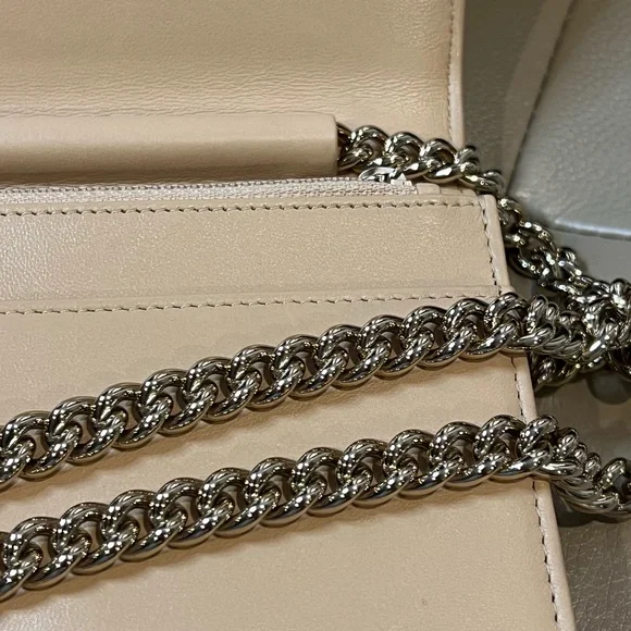Sold x FULL SET🔸Chanel Le Boy wallet on chain beige - Picture 16 of 17